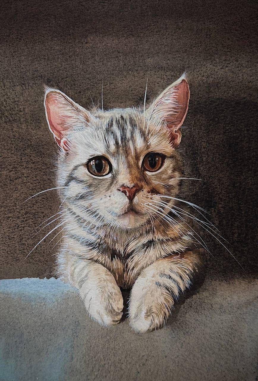 Акварель — кот, Татьяна Трубникова