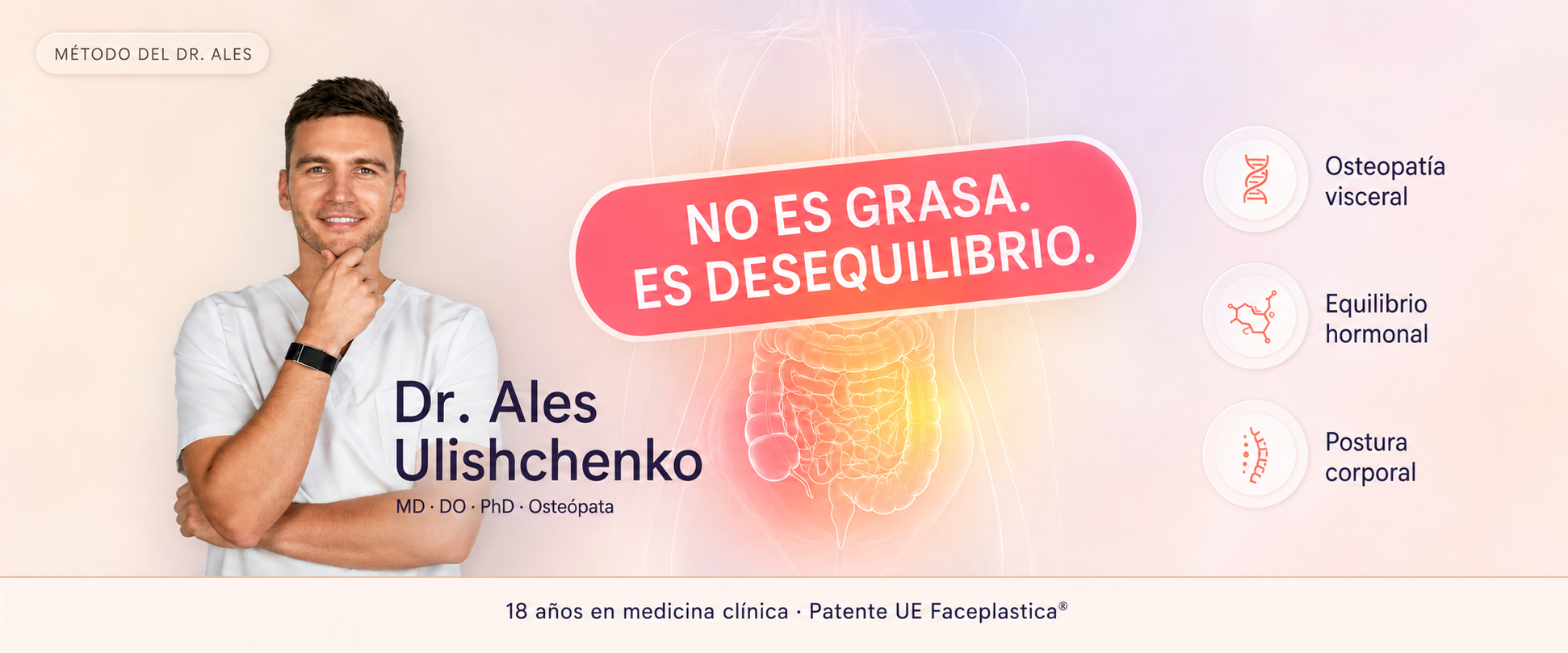 Dr. Ales — Método para un vientre plano y equilibrado: osteopatía visceral, equilibrio hormonal y postura corporal