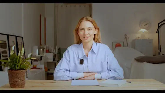 Instructor guiding a video lesson