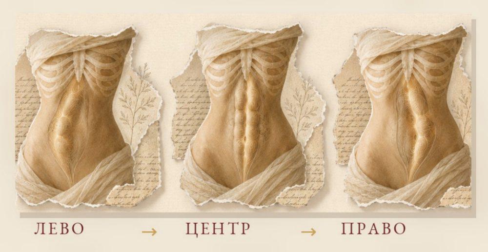 Наули, покачивание волн: лево, центр, право